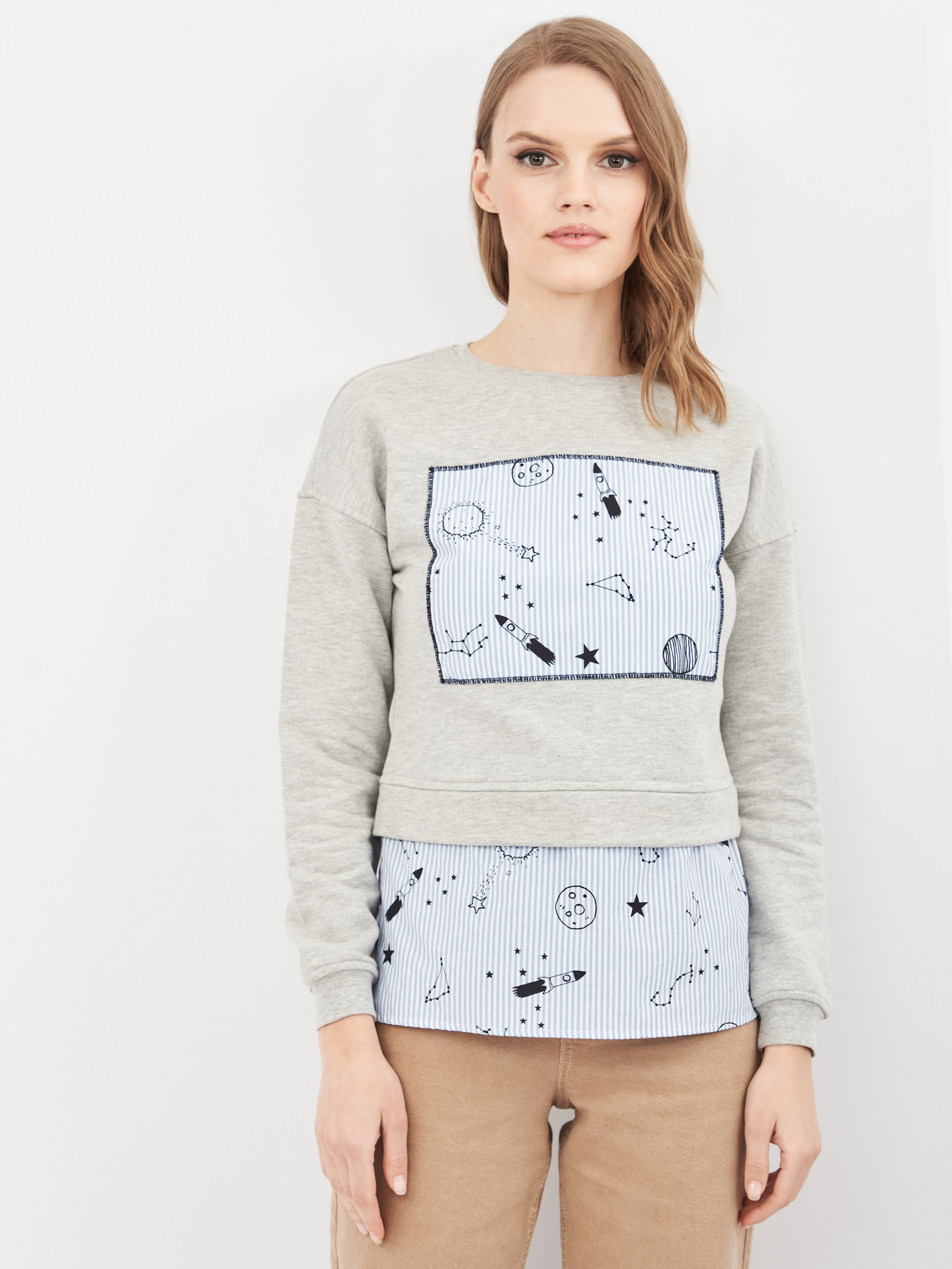 

Свитшот Koton 8KAL16944IK-027 XS Grey