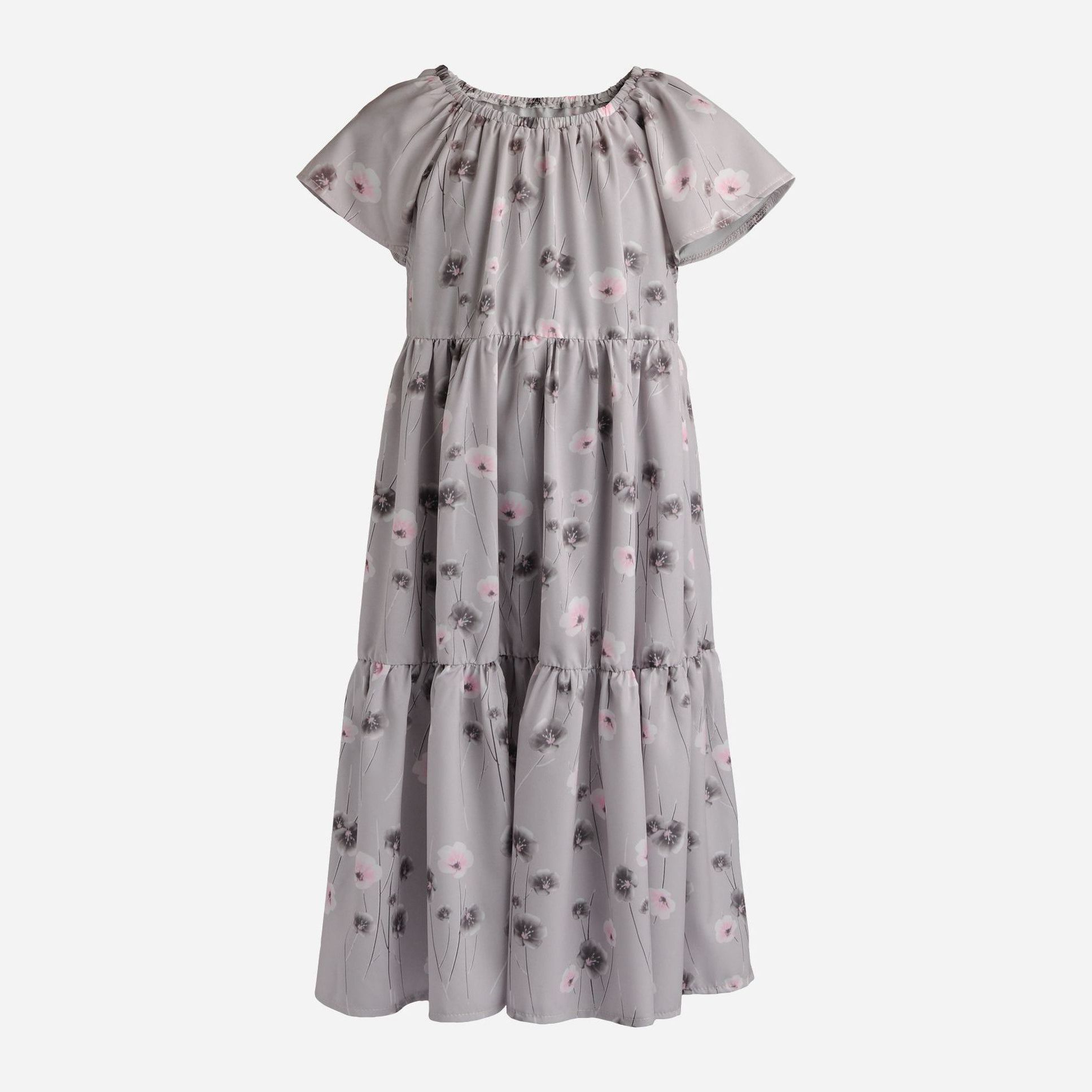 Акція на Дитяче літнє плаття для дівчинки Garden Baby 45091-67 92 см Сірий/Яблуня від Rozetka