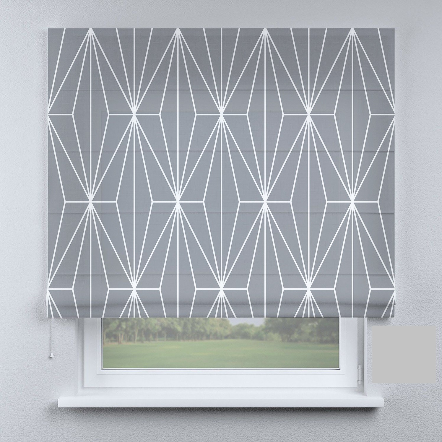 

Римские шторы DECOLIV трапеция серая 200*170 см