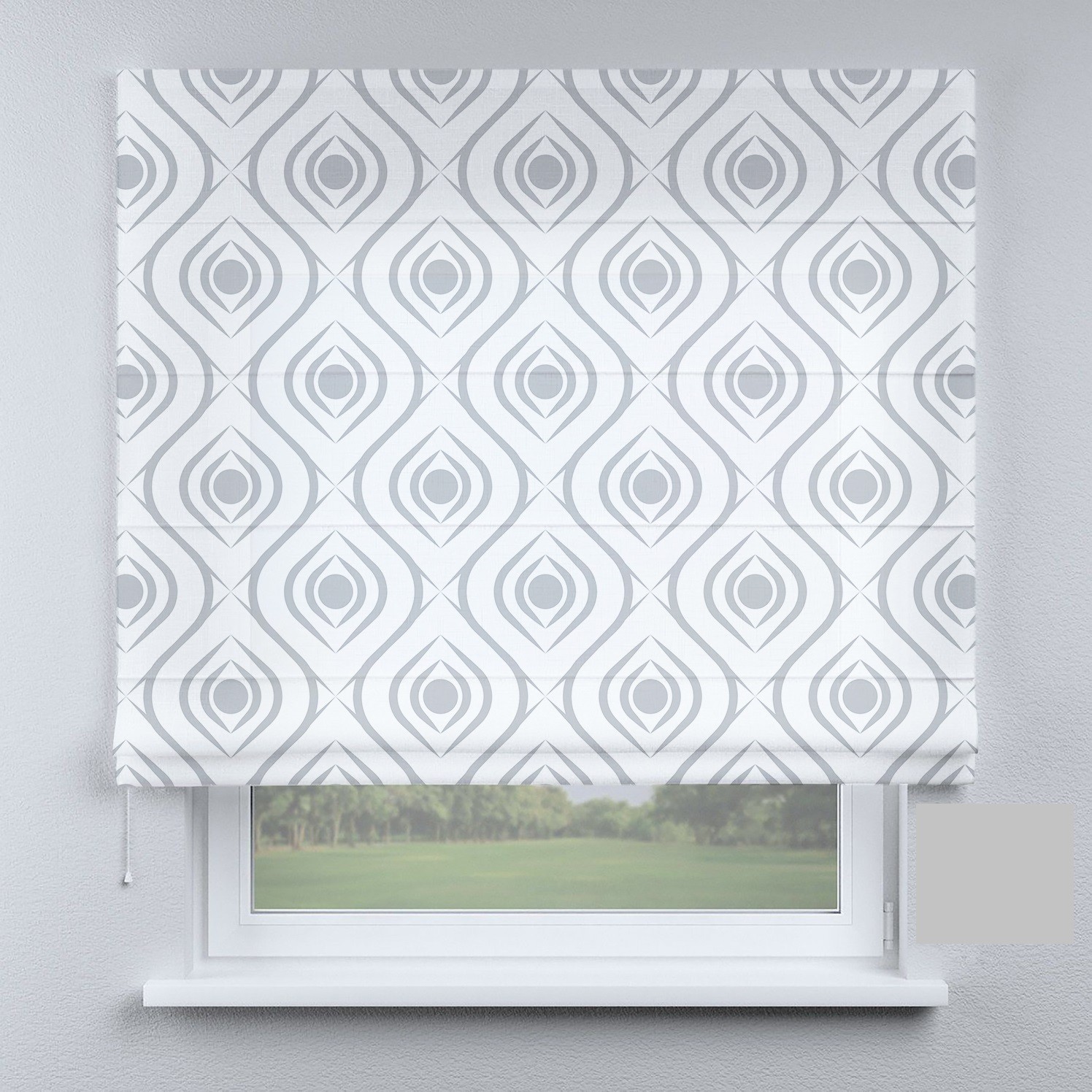 

Римские шторы DECOLIV фигуры светло-серые 60*170 см