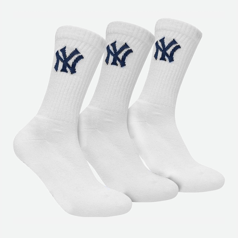 

Носки New York Yankees 3 pk Crew 15100002-1001 - р 3 пары Белые, Носки New York Yankees 3 pk Crew 15100002-1001 35-38 р 3 пары Белые