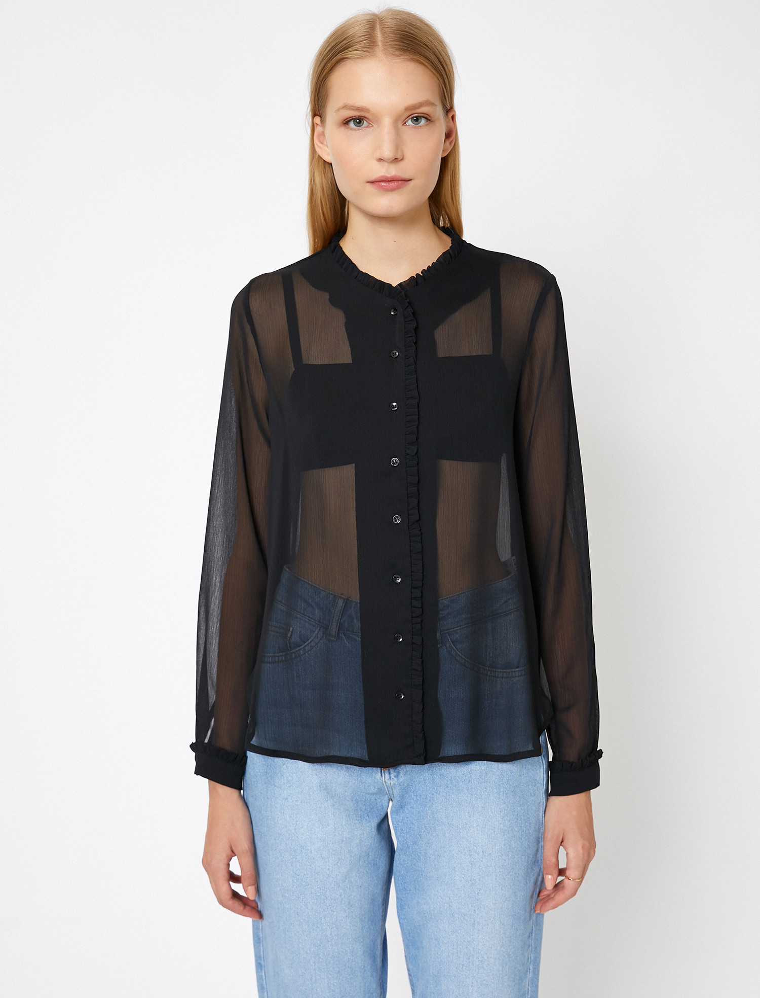 

Рубашка Koton 0KAK68343PW-999 34 Black