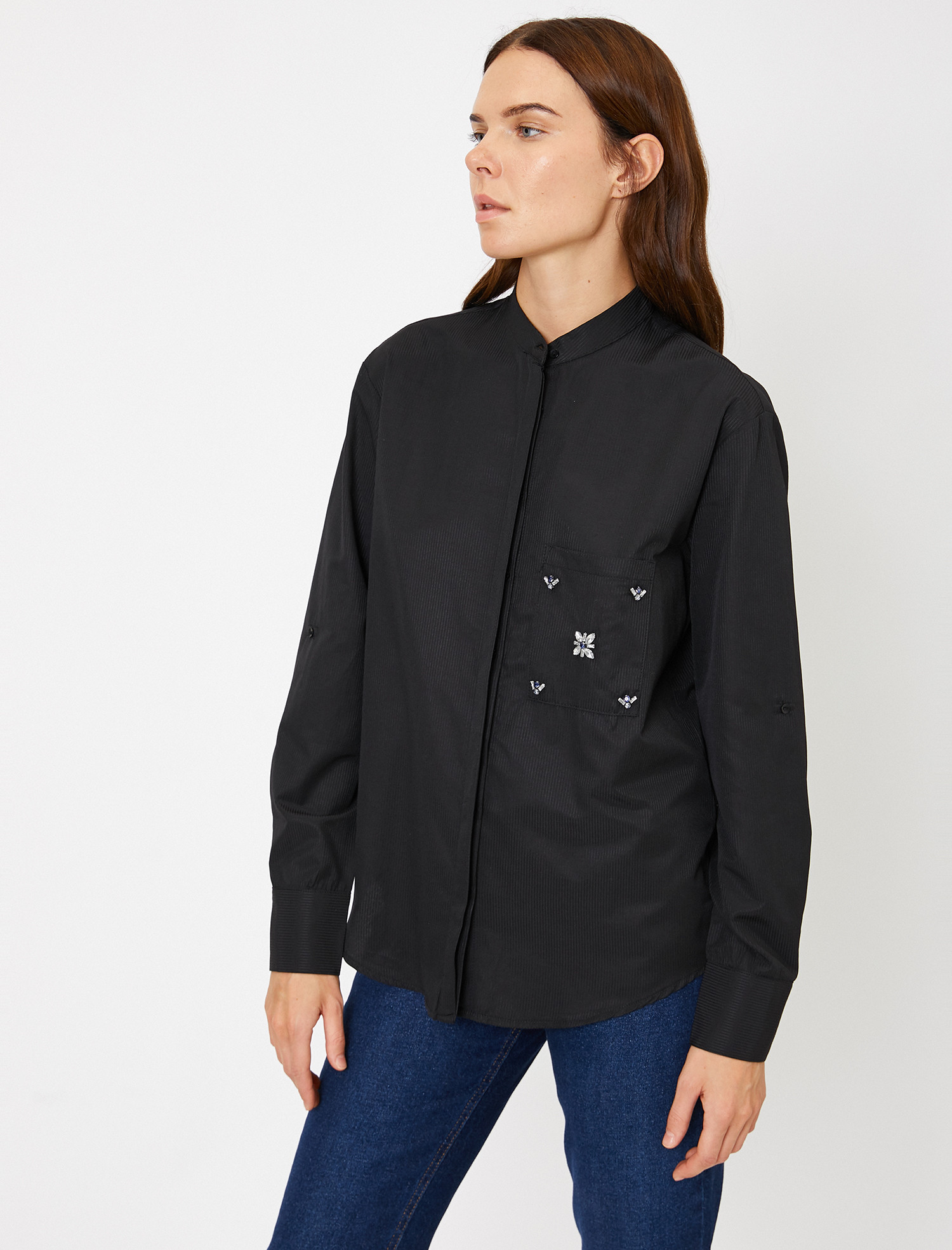 

Рубашка Koton 0KAK66581IW-999  Black, Рубашка Koton 0KAK66581IW-999 42 Black