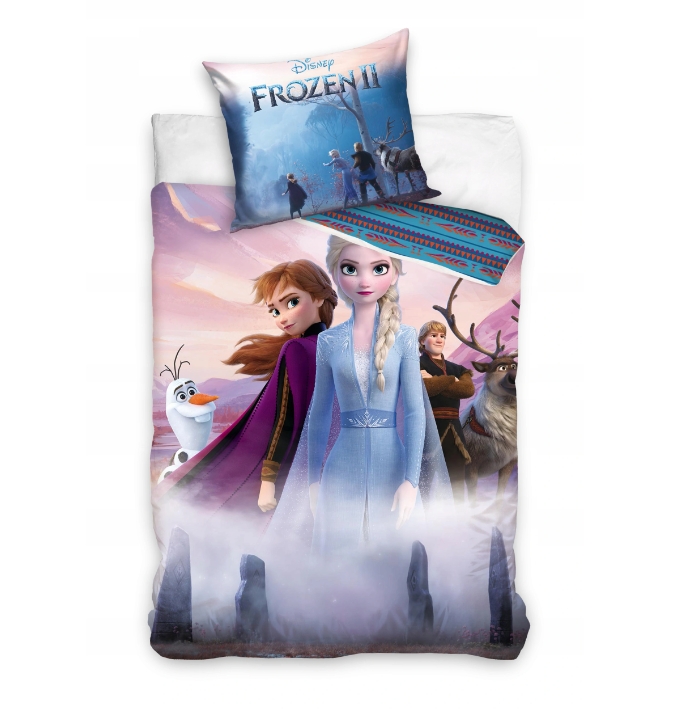 

Постельное белье двухстороннее Эльза Анна Холодное сердце Disney (наволочка+пододеяльник), Оригинальная лицензия Frozen II 140x200 см