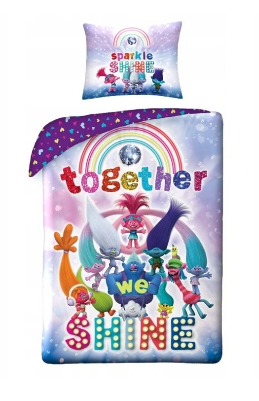 

Комплект постельного белья из хлопка Trolls Тролли SHINE 140 х 200 см (TM-011BL) 5902729047739