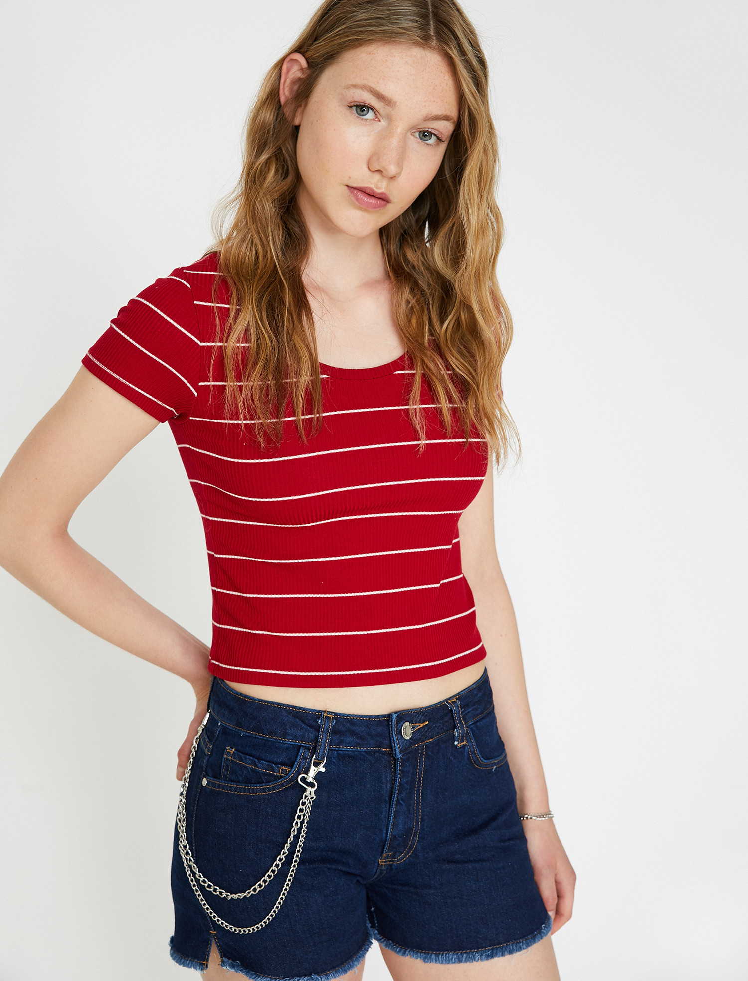

Футболка Koton 9YAL18790IK-J04  Red Stripe, Футболка Koton 9YAL18790IK-J04 XL Red Stripe