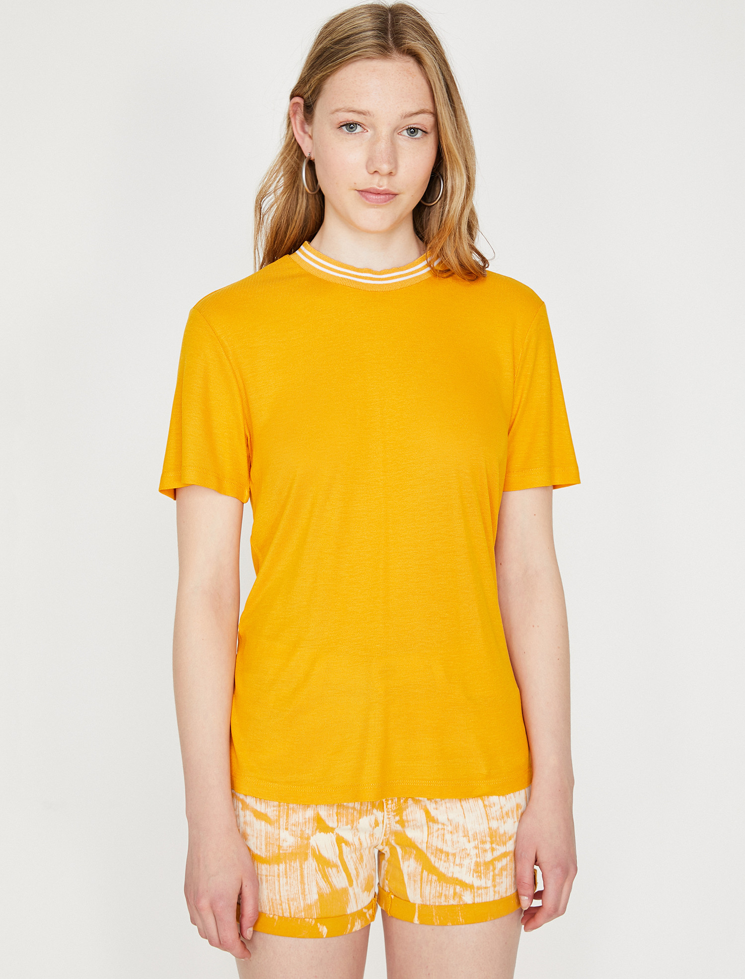 

Футболка Koton 9YAL18216IK-159  Mustard, Футболка Koton 9YAL18216IK-159 XS Mustard