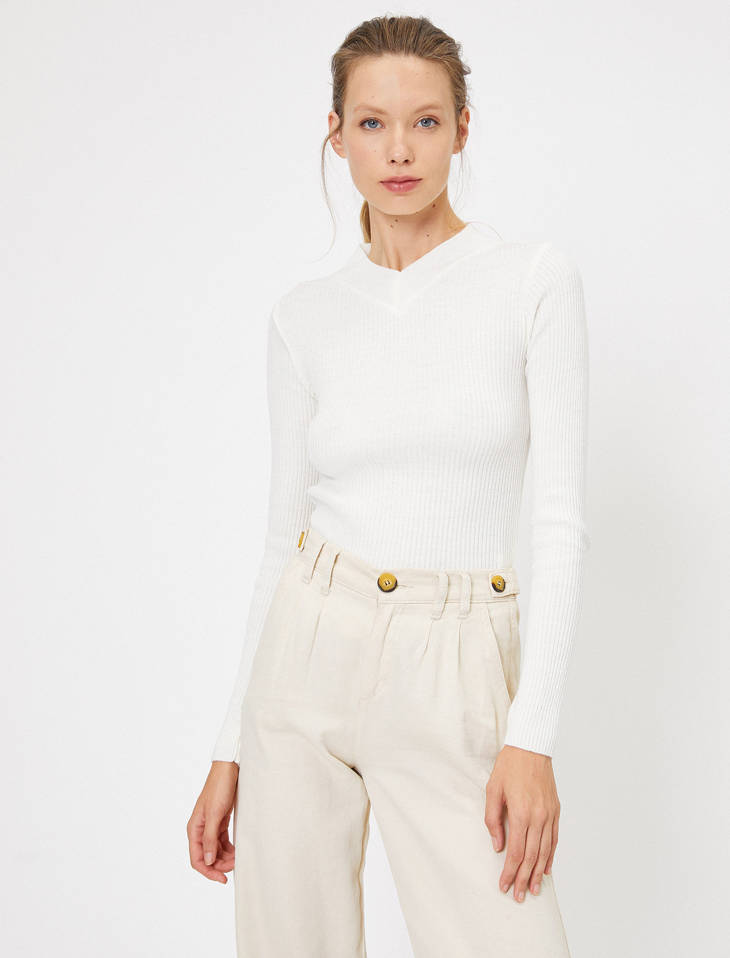 

Пуловер Koton 0KAK92688HT-001 L Off White