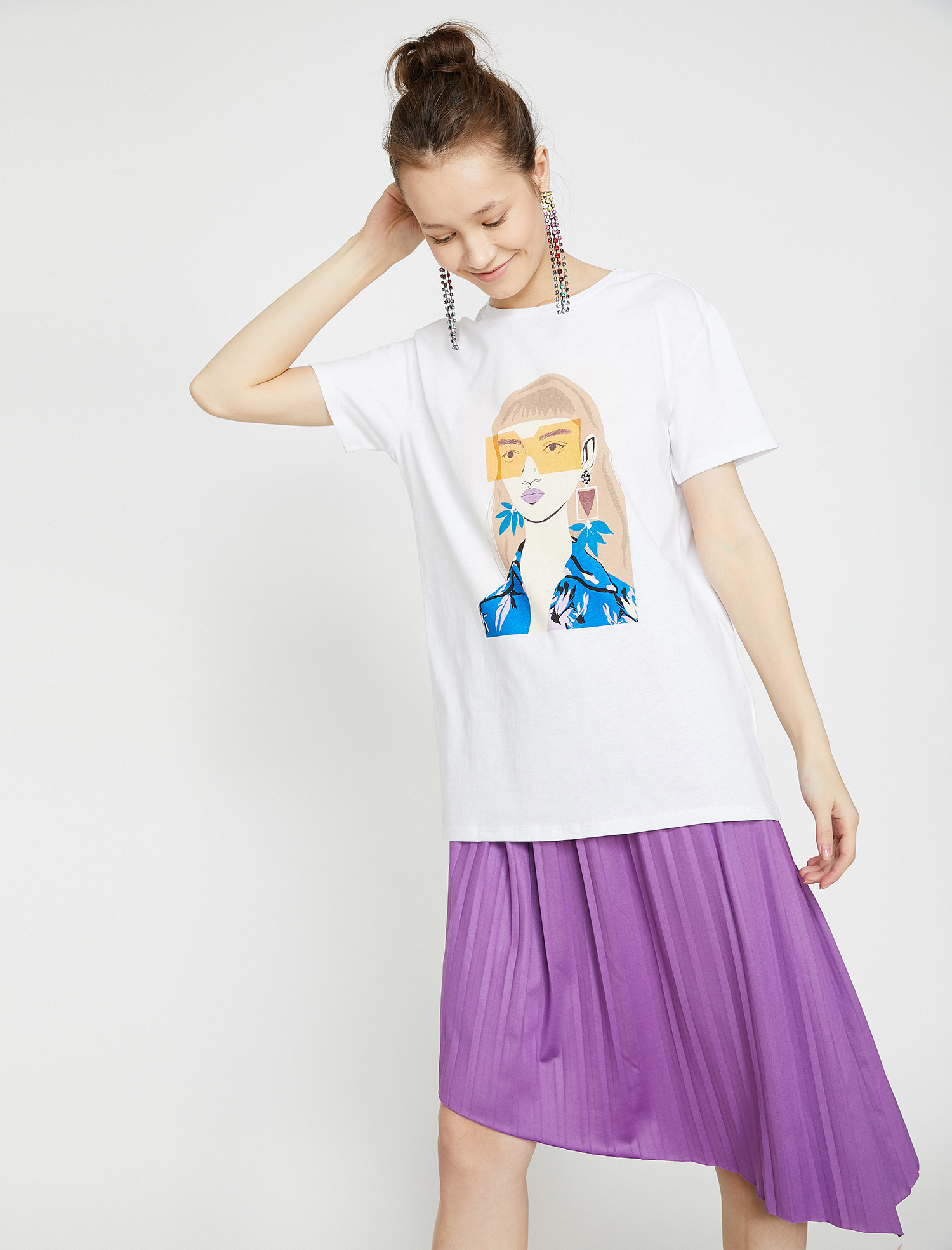

Футболка Koton 9YAL18860IK-000 S White