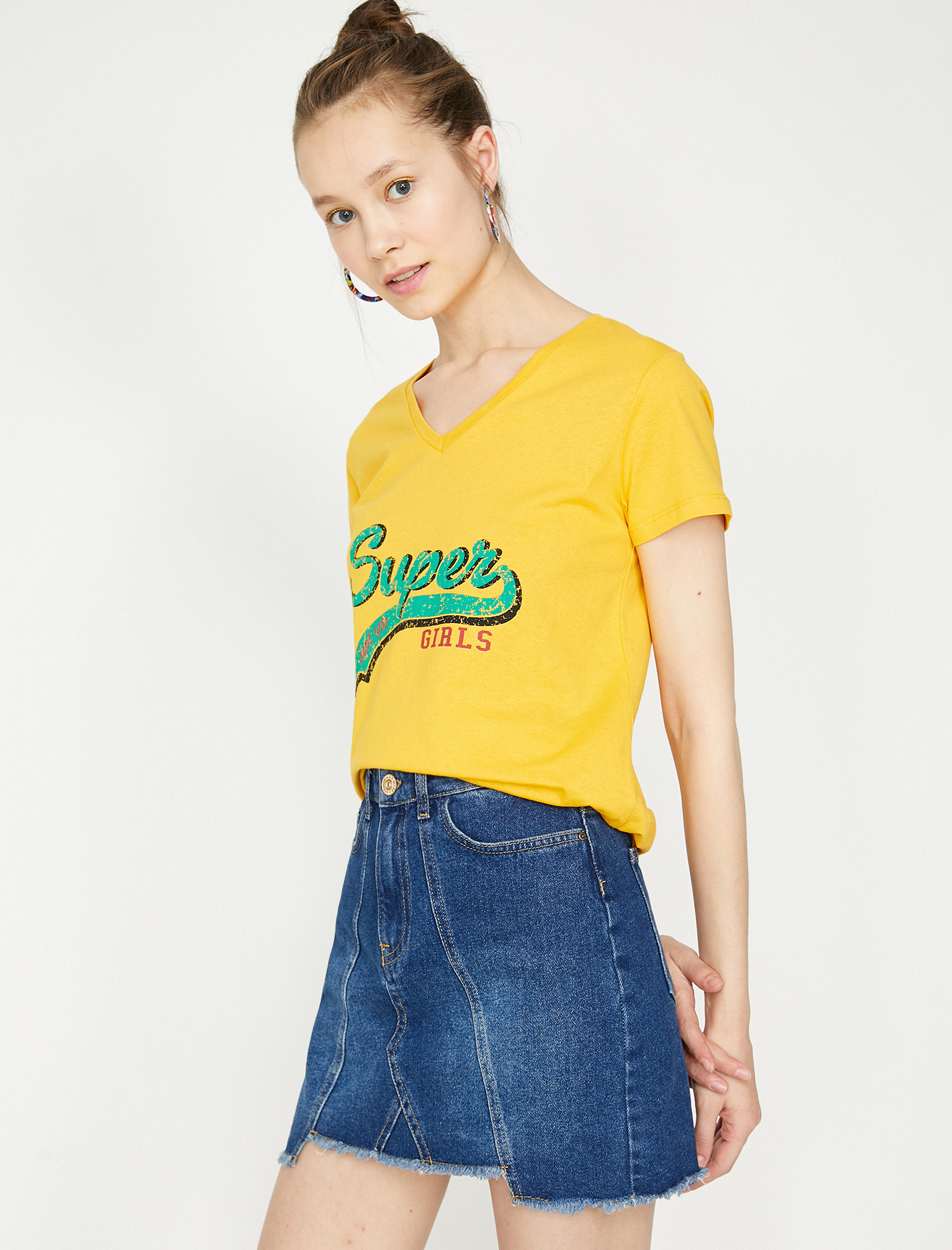 

Футболка Koton 9YAL18553IK-170  Yellow, Футболка Koton 9YAL18553IK-170 M Yellow