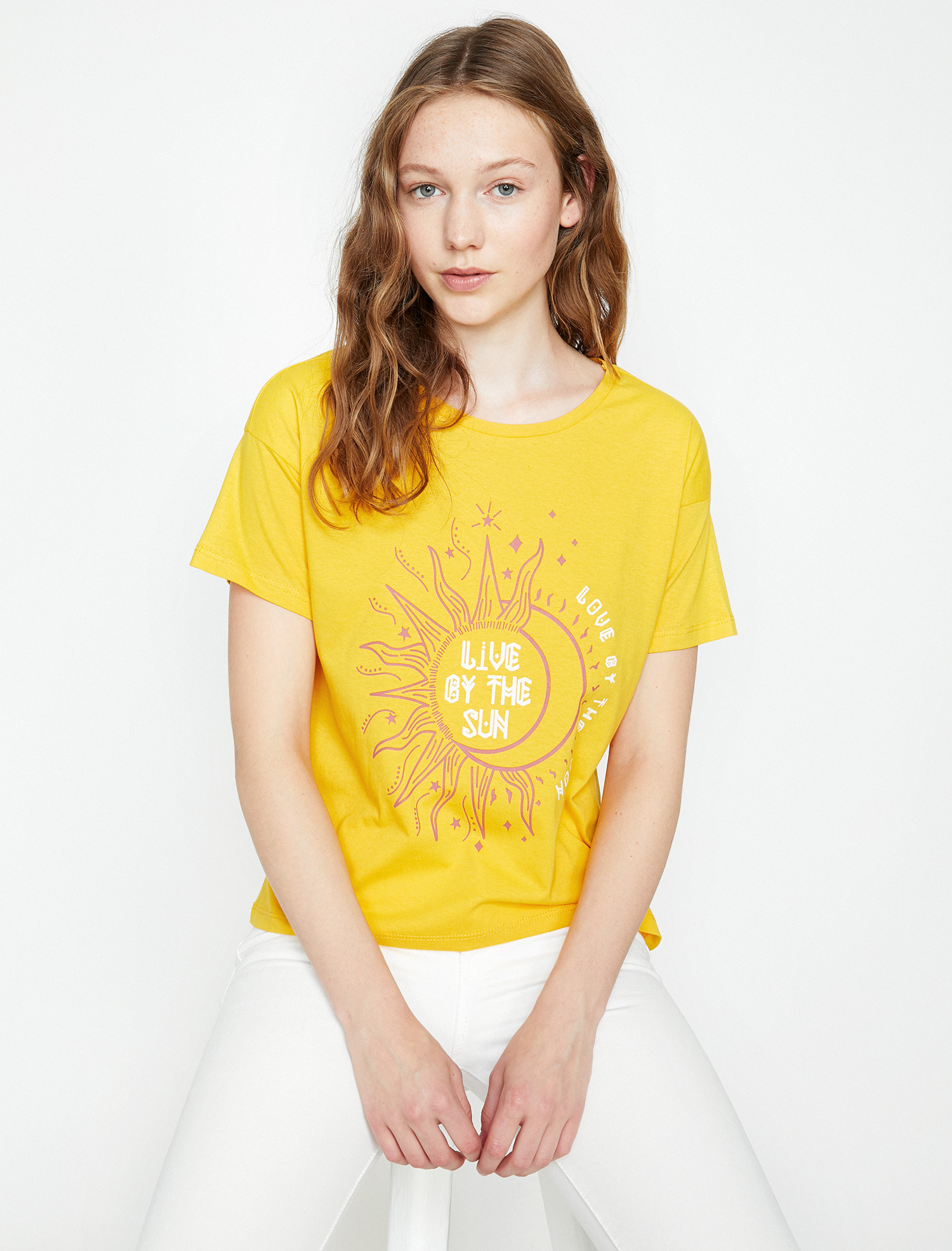 

Футболка Koton 9KAL11130JK-179 L Mustard