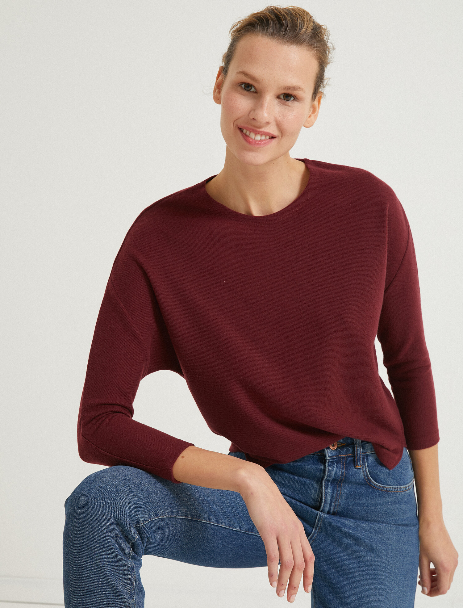 

Лонгслив Koton 0KAK13910EK-1SK L Skin Bordeux