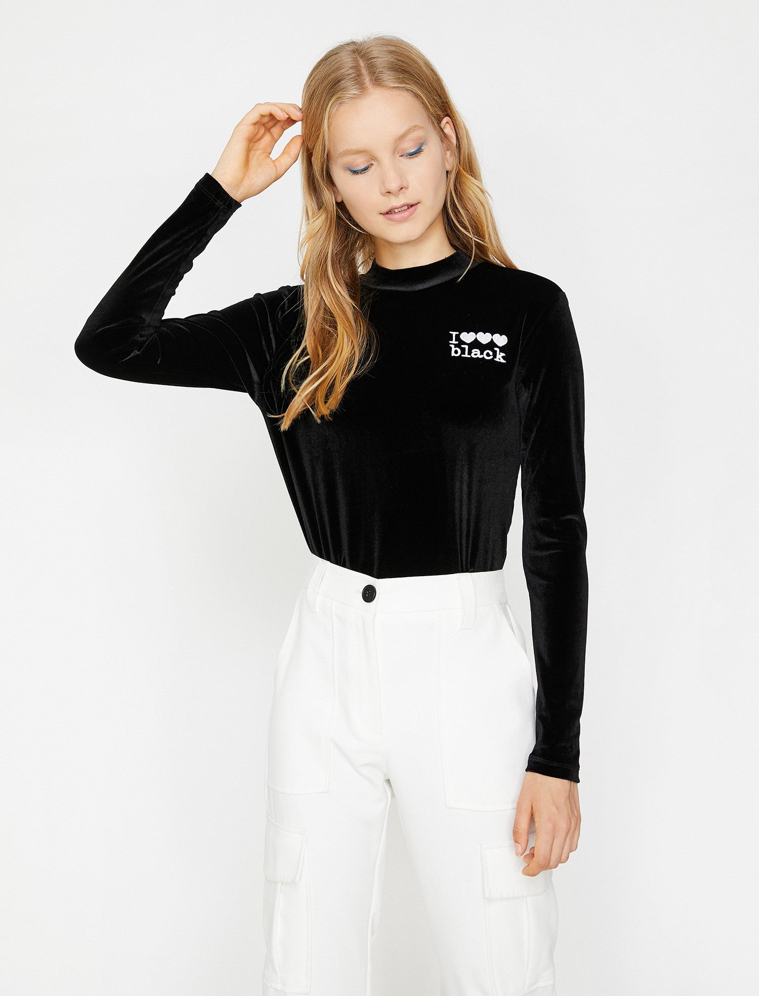 

Лонгслив Koton 0KAL18630IK-999 S Black