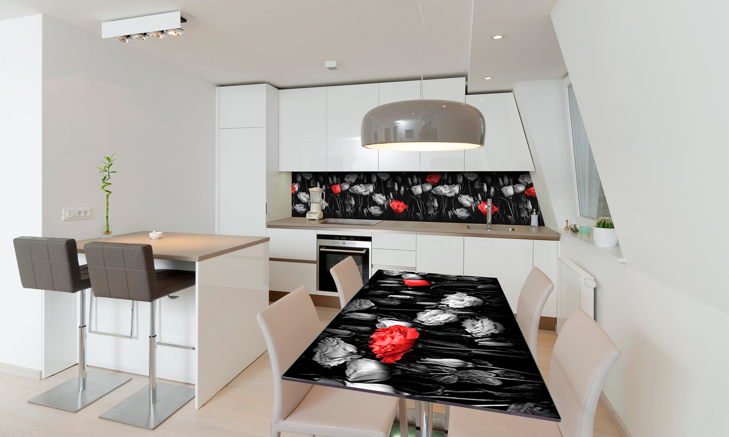 

Виниловая 3D наклейка на стол Zatarga Уникальная эустома 600х1200 мм