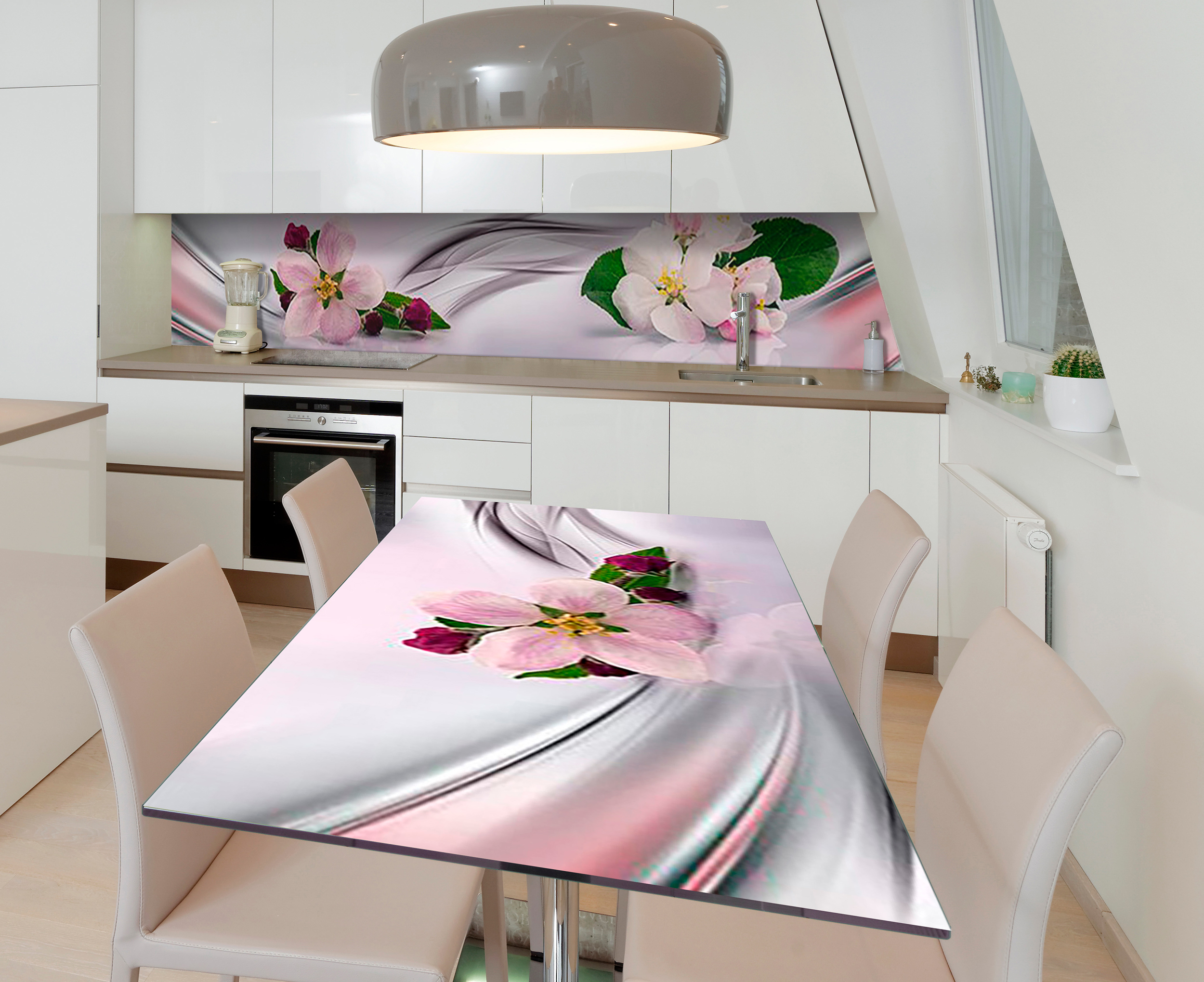 Акція на Виниловая 3D наклейка на стол Zatarga Цветок яблони 650х1200 мм (Z185234/1st) від Rozetka UA