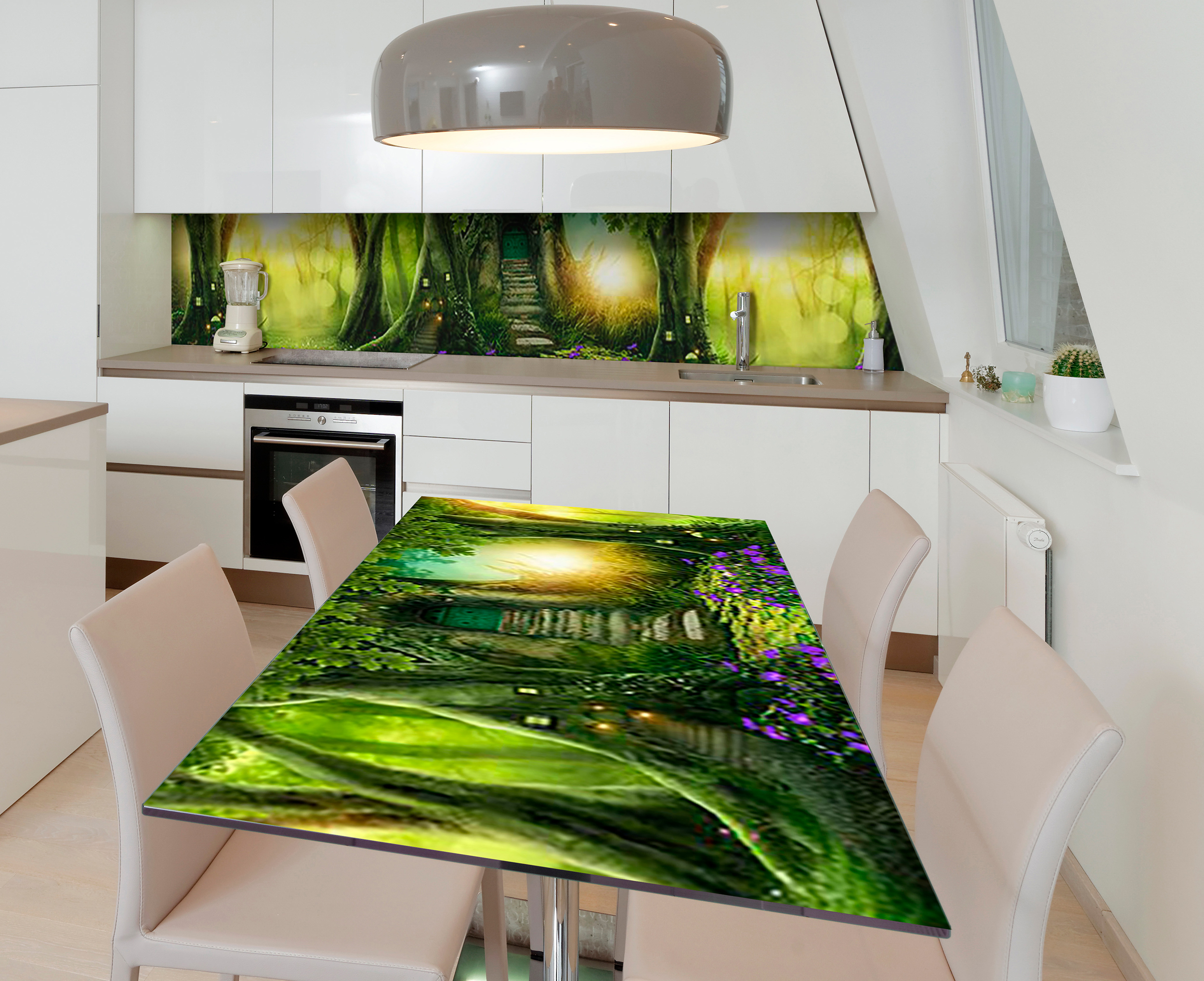 Акція на Виниловая 3D наклейка на стол Zatarga Дверь в неведомый мир 600х1200 мм (Z185132st) від Rozetka UA