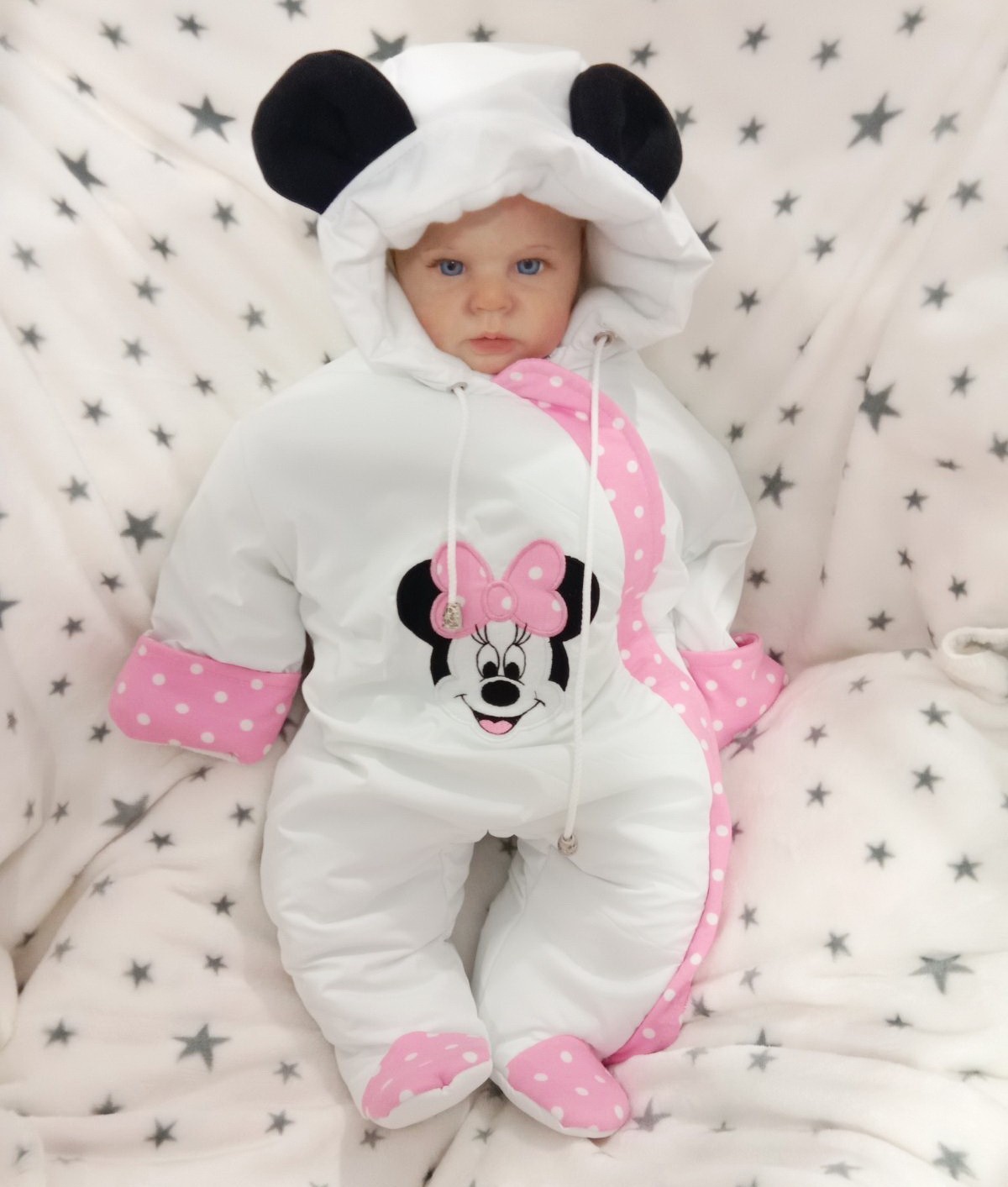 

Демисезонный комбинезон KIDDYWEAR Микки 68р БЕЛЫЙ