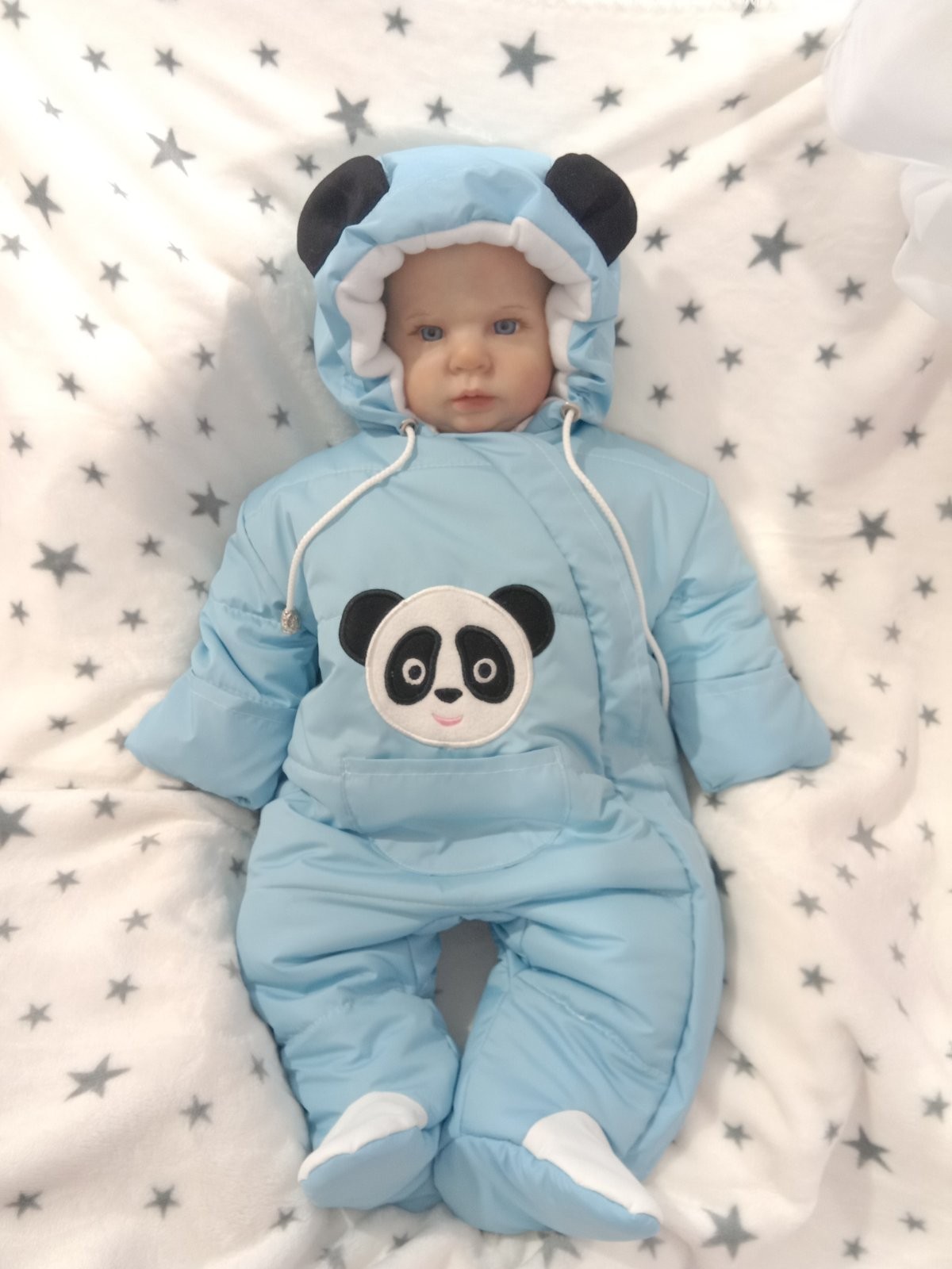 

Демисезонный комбинезон Kiddywear Панда 56р голубой