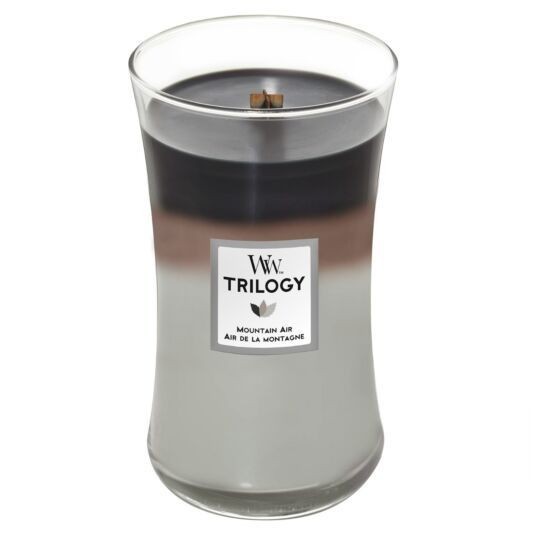 

Ароматична свічка з тришаровим ароматом Woodwick Large Trilogy Mountain Air 609
