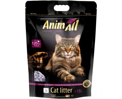 

Силикагелевый наполнитель AnimAll Premium Кристаллы аметиста для котов, 15 л (6.7 кг)