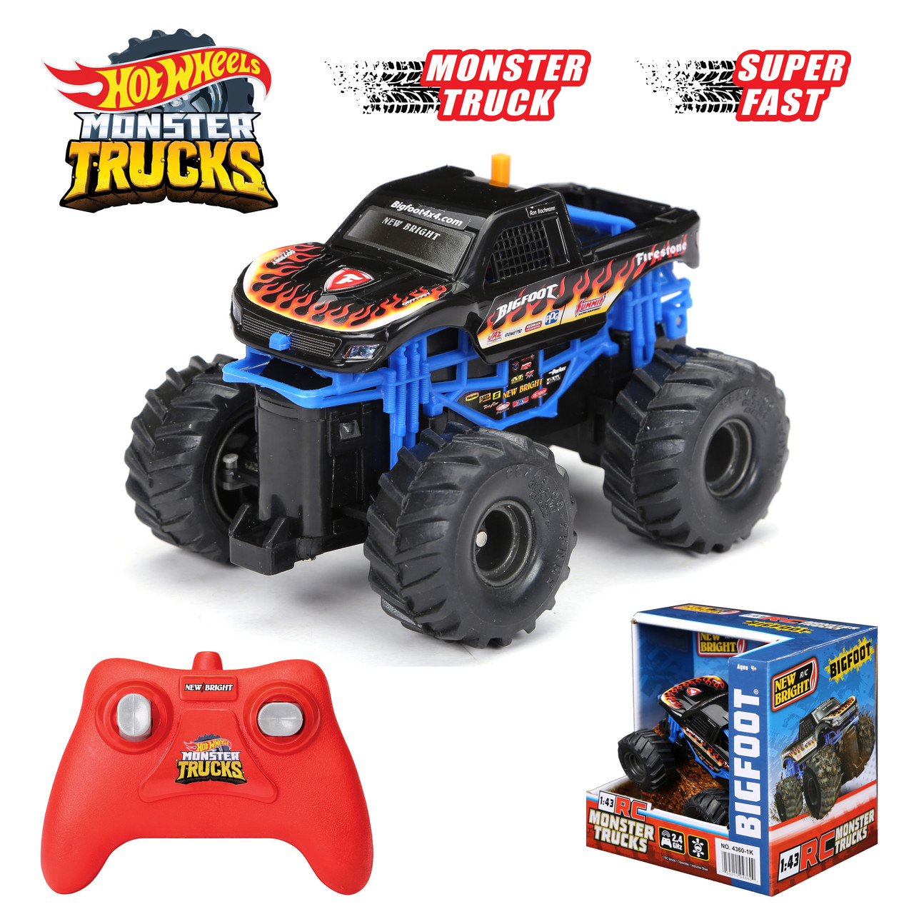 

Монстр Трак Хот Вилс Hot Wheels New Bright 1:43 Radio Controlled Monster Truck Bigfoot