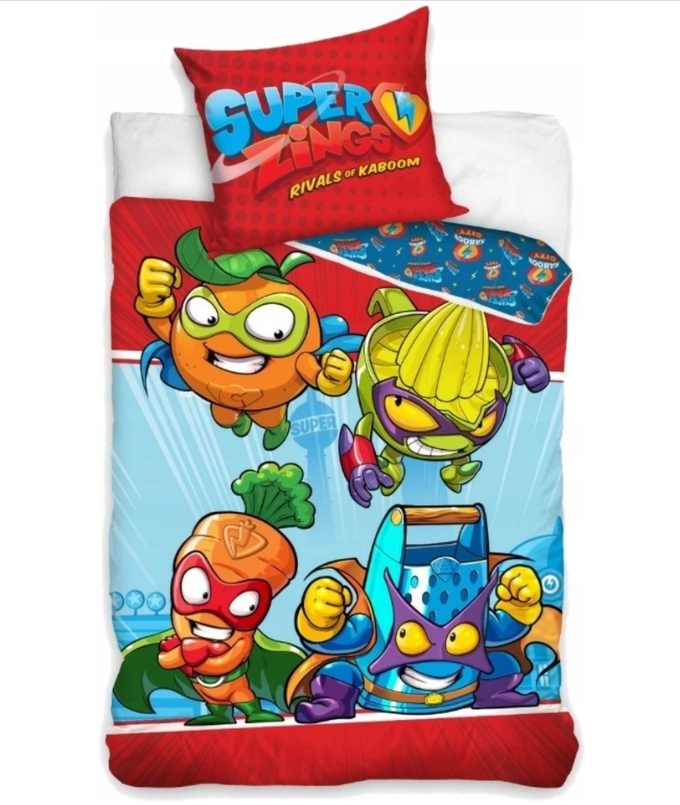 

Детское постельное белье, хлопок (наволочка+пододеяльник) Super Zings 160 x 200