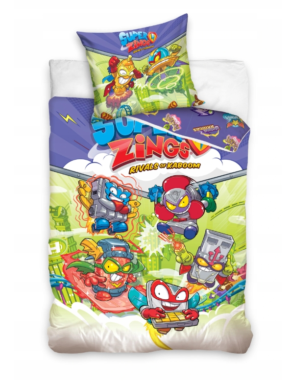 

Детское постельное белье, хлопок (наволочка+пододеяльник) Super Zings 160 x 200