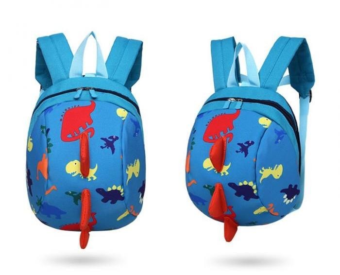 

Детский рюкзак pudcoco Динозавр с ремешком и анти-потерянным ремнем Голубой