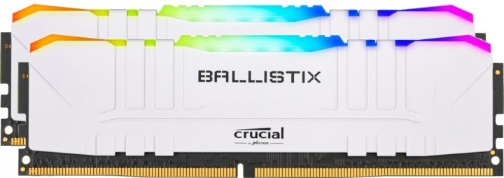 

Модуль пам`яті Crucial 16GB (2x8GB) DDR4 3200 Ballistix RGB White (BL2K8G32C16U4WL)