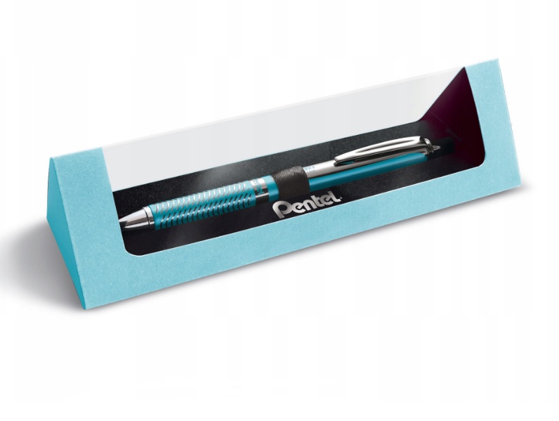 

Ручка-роллер Pentel EnerGel BL407, светло-голубой корпус, в картонном футляре (JS3384)