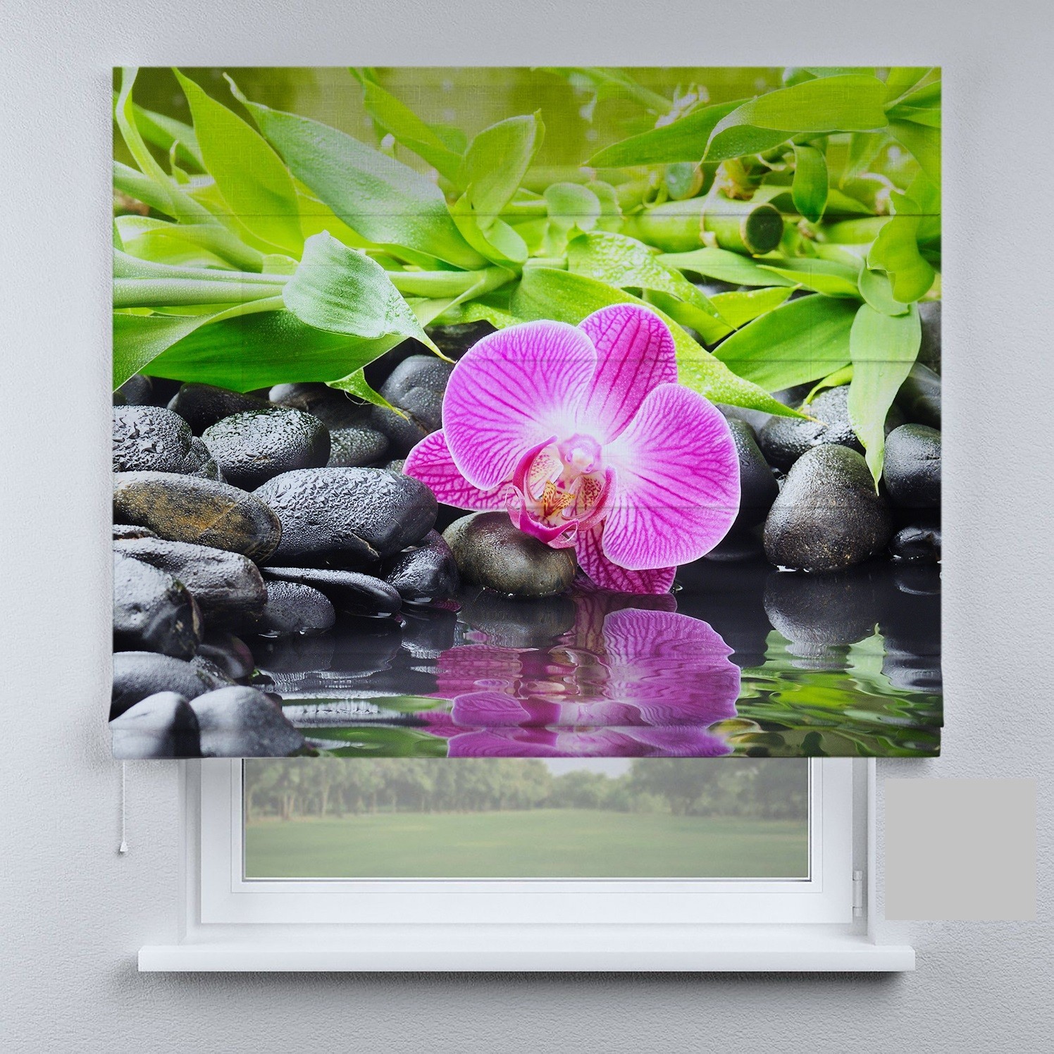 

Римские шторы DECOLIV орхидея на камнях 200*170 см