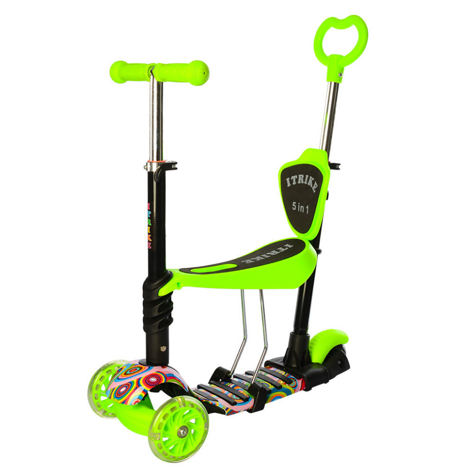 

Детский трехколесный Самокат iTrike JR 3-058-K Maxi JR 3-058-K до 50 кг (Зелёный)