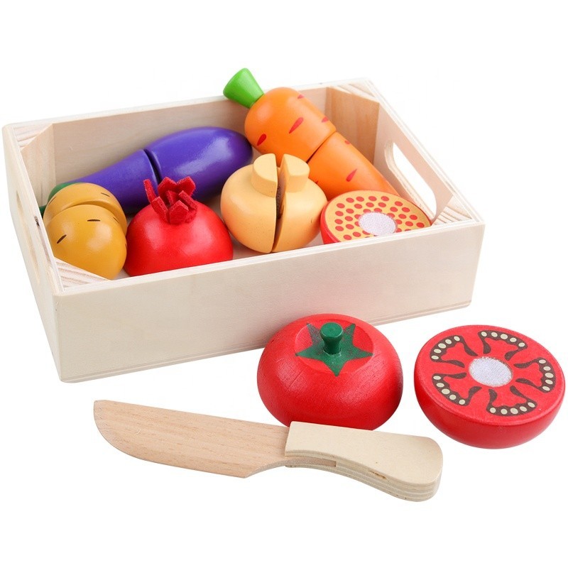 

Развивающие деревянные овощи на липучках Wood Toys 6 овощей