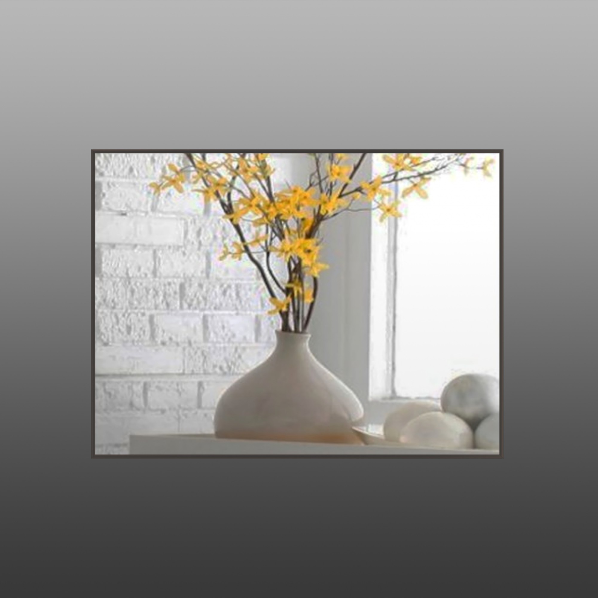 

Настенное зеркало в алюминиевой рамке Арт Декор прямоугольное Alum brown 700х500мм