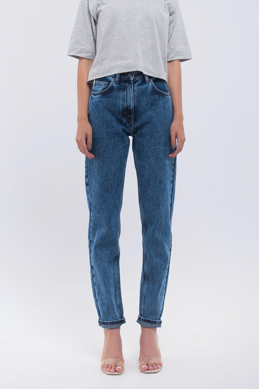 

Джинсы minnim Mom Jeans Marble W30