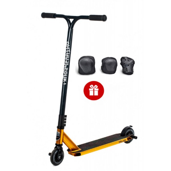 

Самокат трюковый Amigo Stunt OX 2021 Upgrade 110 mm Amigosport Черный с золотым + защита