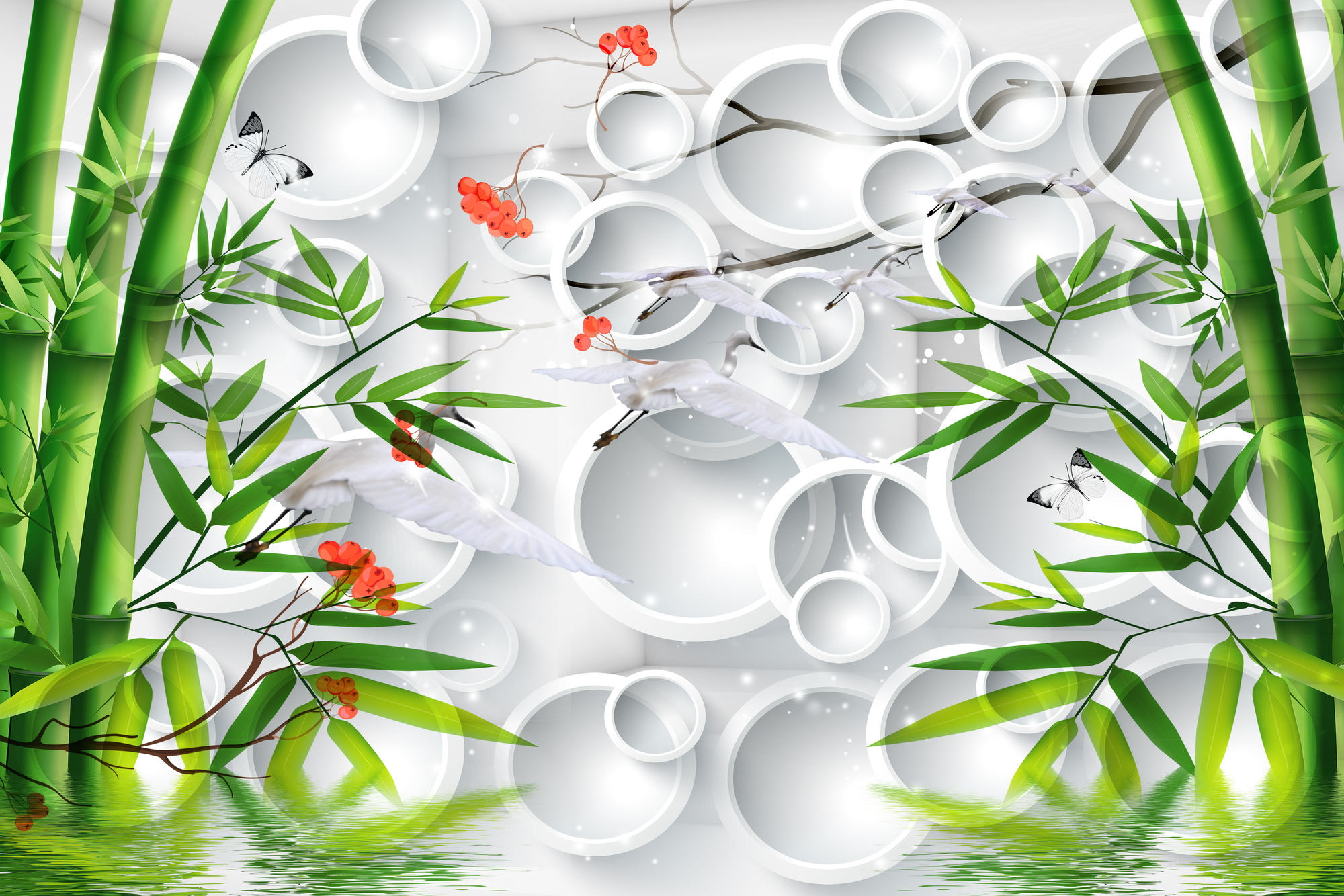 

Фотообои 3D '3D круги' (3295) , Кожа