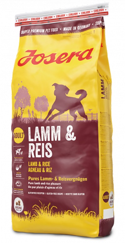 

Сухой корм для собак Josera Lamm & Reis, безглютеновый, с ягненком и рисом 15 кг (4032254743354)