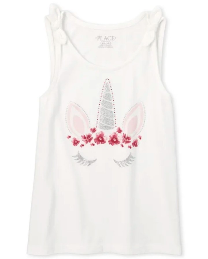 

Футболка Children's Place с принтом "Girls Mix And Match Glitter Love Tie Shoulder Tank Top" = XL\TG 14 147 - 155 см / 39 - 45 кг белая с принтом