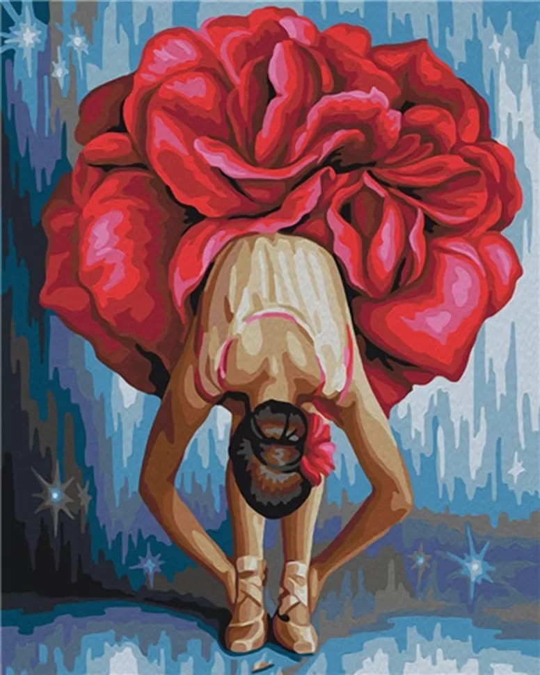 

Картина по номерам "ЦВЕТОЧНАЯ БАЛЕРИНА" 40*50 СМ