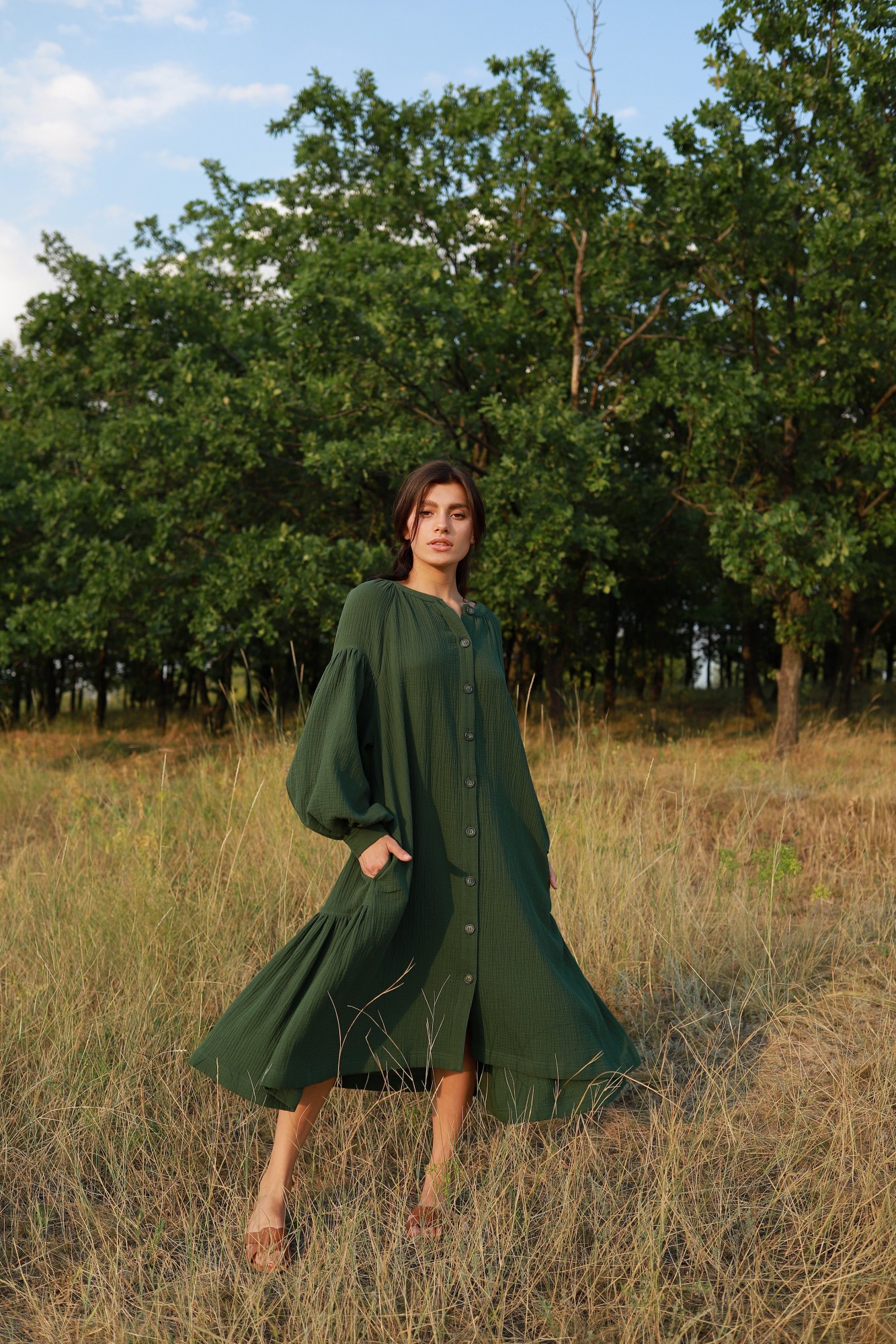 

Платье NiSO Alenka Long One Size Изумрудное (ML14)