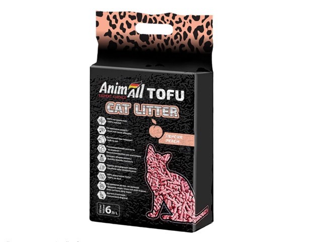 

Соевый наполнитель AnimAll Tofu с ароматом персика, 6 литров (2,6 кг)