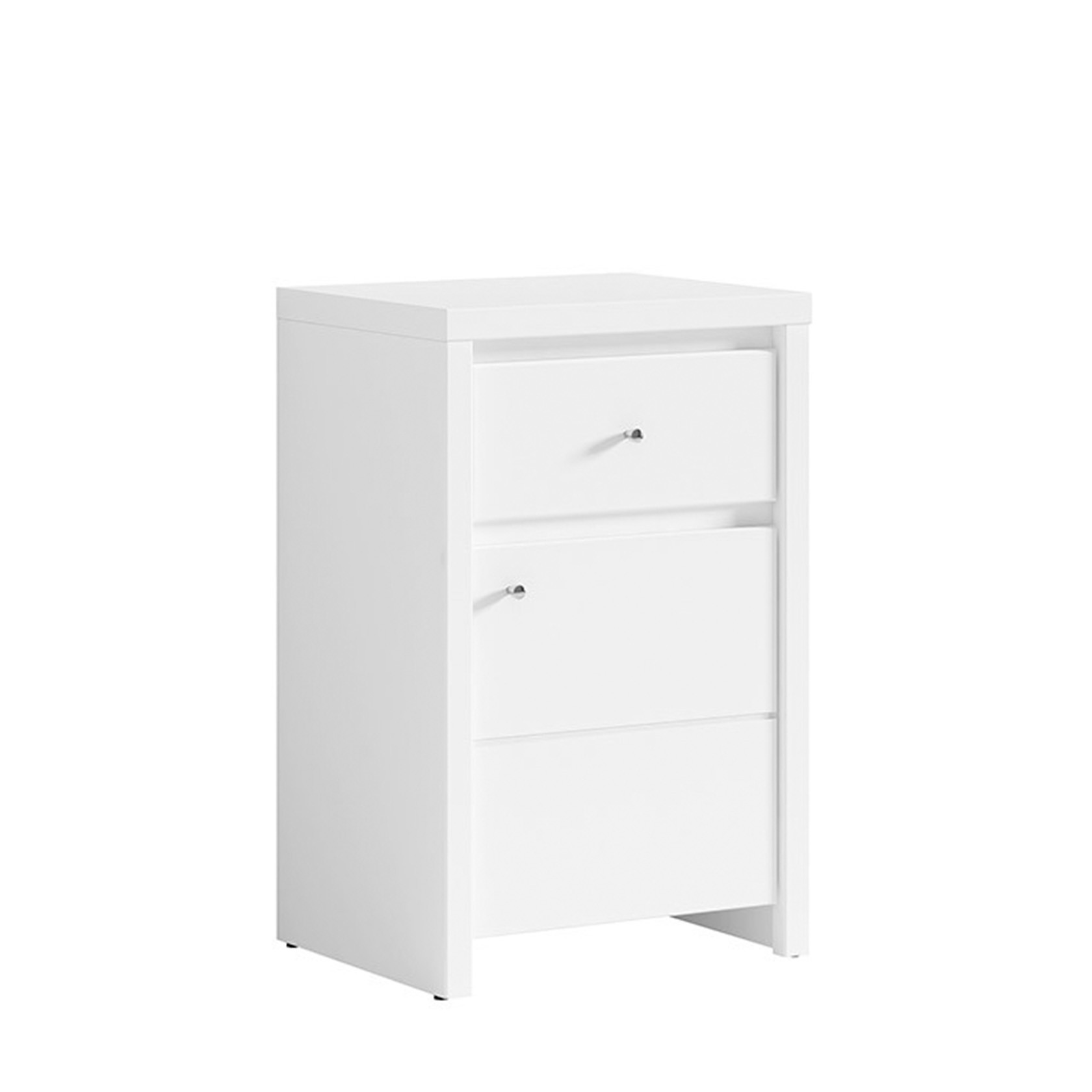 

Тумба Кристина KOM1D1SP(B) (BRW (Black Red White)) Белый / Белый глянец