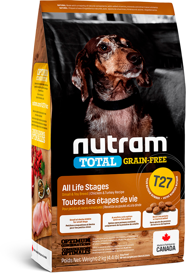 

Сухой корм Nutram T27 Total Grain-Free Turkey Chicken Small Breed 2 кг
