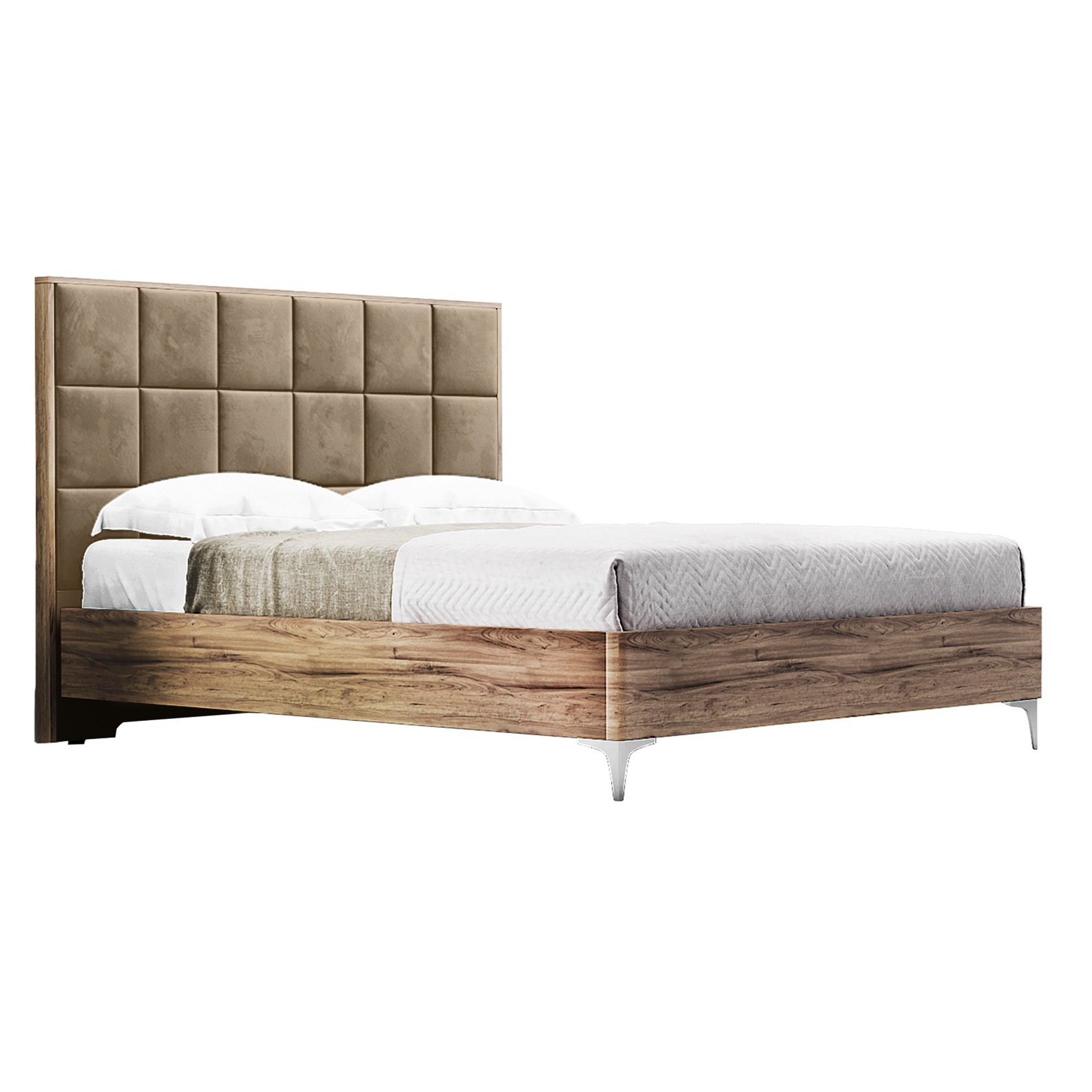 

Кровать Детройт модерн (Green Sofa) Коричневая + Бежевая 160х200 см 381114_08