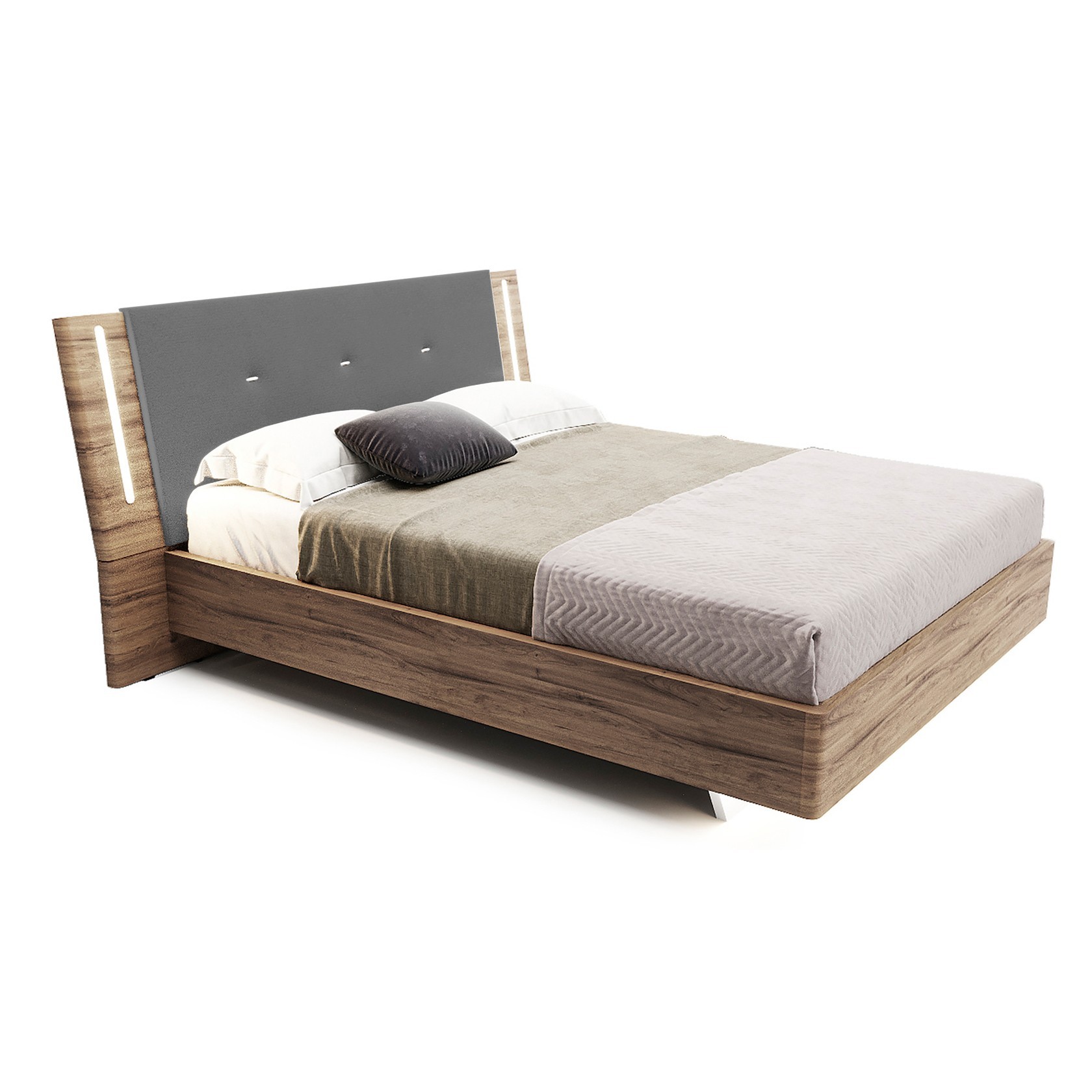 

Кровать Даллас модерн (Green Sofa) Коричневая + Серая 200х200 см 381112_45
