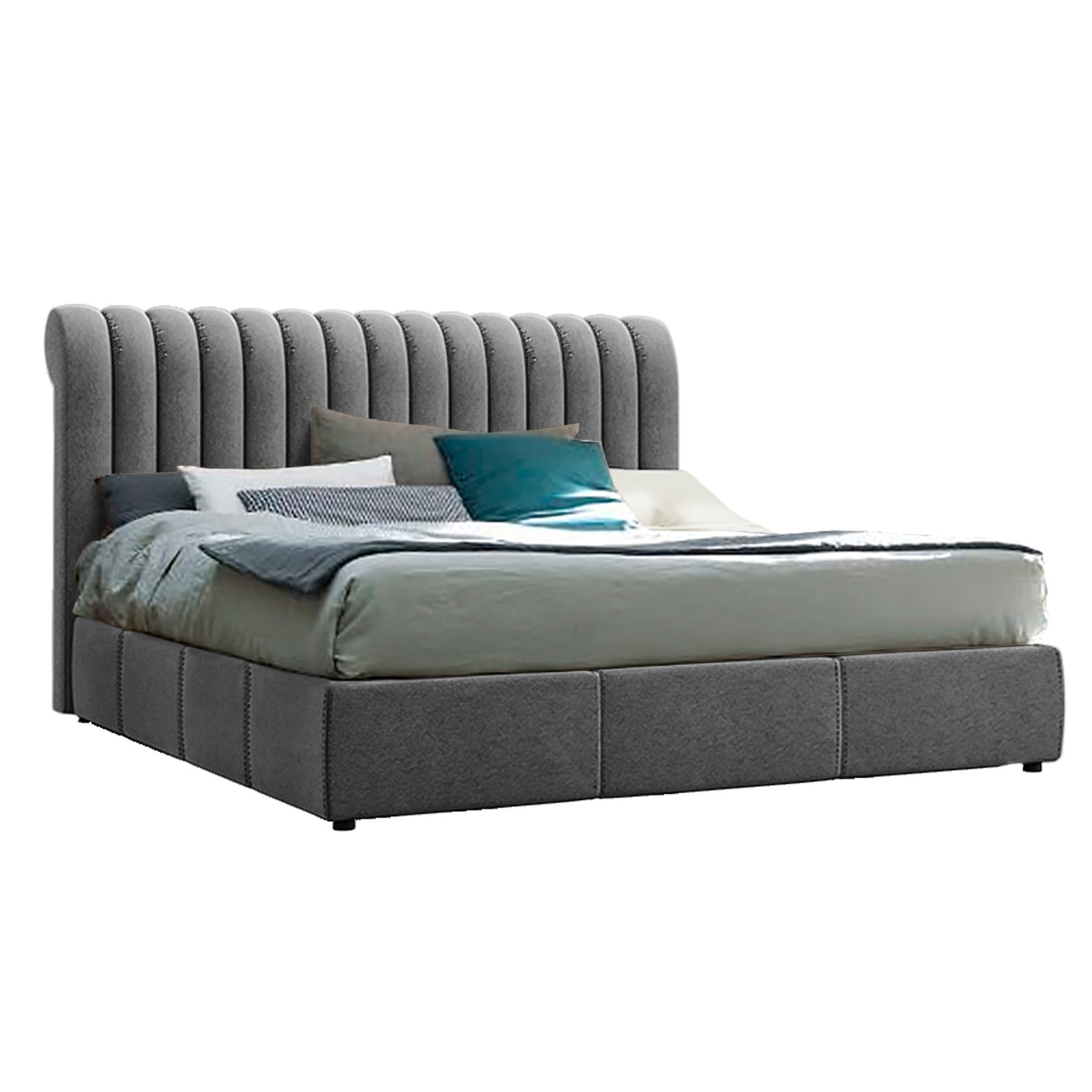 

Кровать Манчестер (Green Sofa) Серая 140х200 см 381121_07