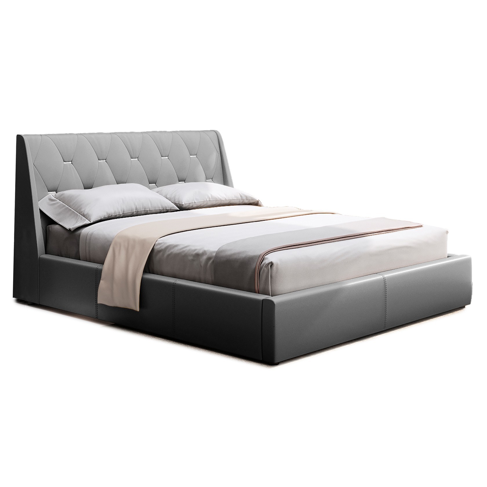 

Кровать Берлин IV (Green Sofa) Серая 200х200 см 381105_40