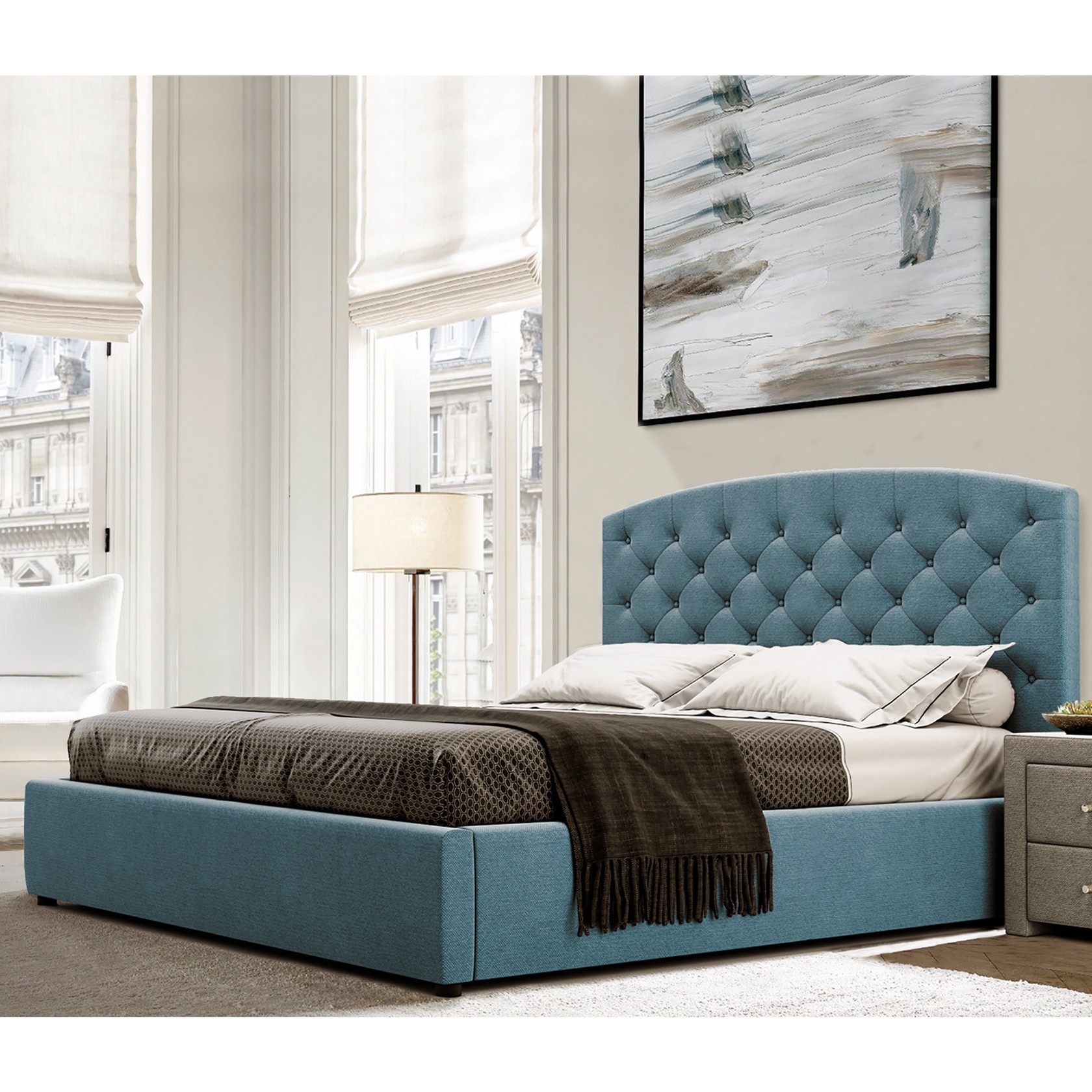 

Кровать Манхэтен-2 (Green Sofa) Голубая 140х200 см 381153_07