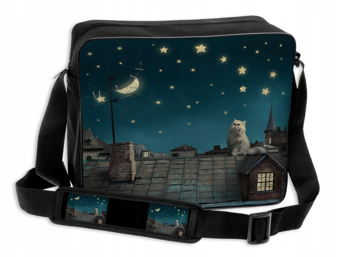 

Молодёжная сумка через плечо A4 Wenecja Кот на крыше 30 x 35 x 12 см (KOT 36)